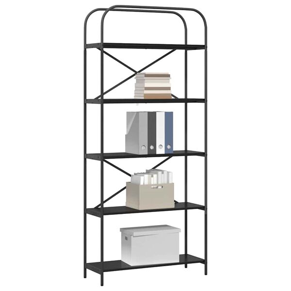 vidaXL &Rho;ά&phi;&iota; &Beta;&iota;&beta;&lambda;ί&omega;&nu; &Mu;&alpha;ύ&rho;&eta; &Omicron;&xi;&upsilon;ά 80 x 30 x 183 &epsilon;&kappa; &Epsilon;&pi;&epsilon;&xi;&epsilon;&rho;&gamma;&alpha;&sigma;&mu;έ&nu;&omicron; &xi;ύ&lambda;&omicron;