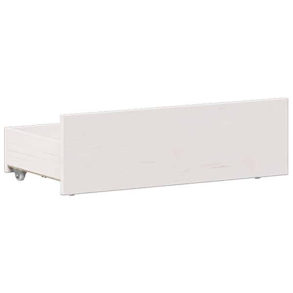 vidaXL Κρεβάτι Βιβλιοθήκη Χωρίς Στρώμα Λευκό 75x190 εκ Μασίφ Πεύκο