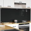 vidaXL Πίσω Πάνελ Κουζίνας Μαύρο 80 x 60 cm σκληρυμένο γυαλί