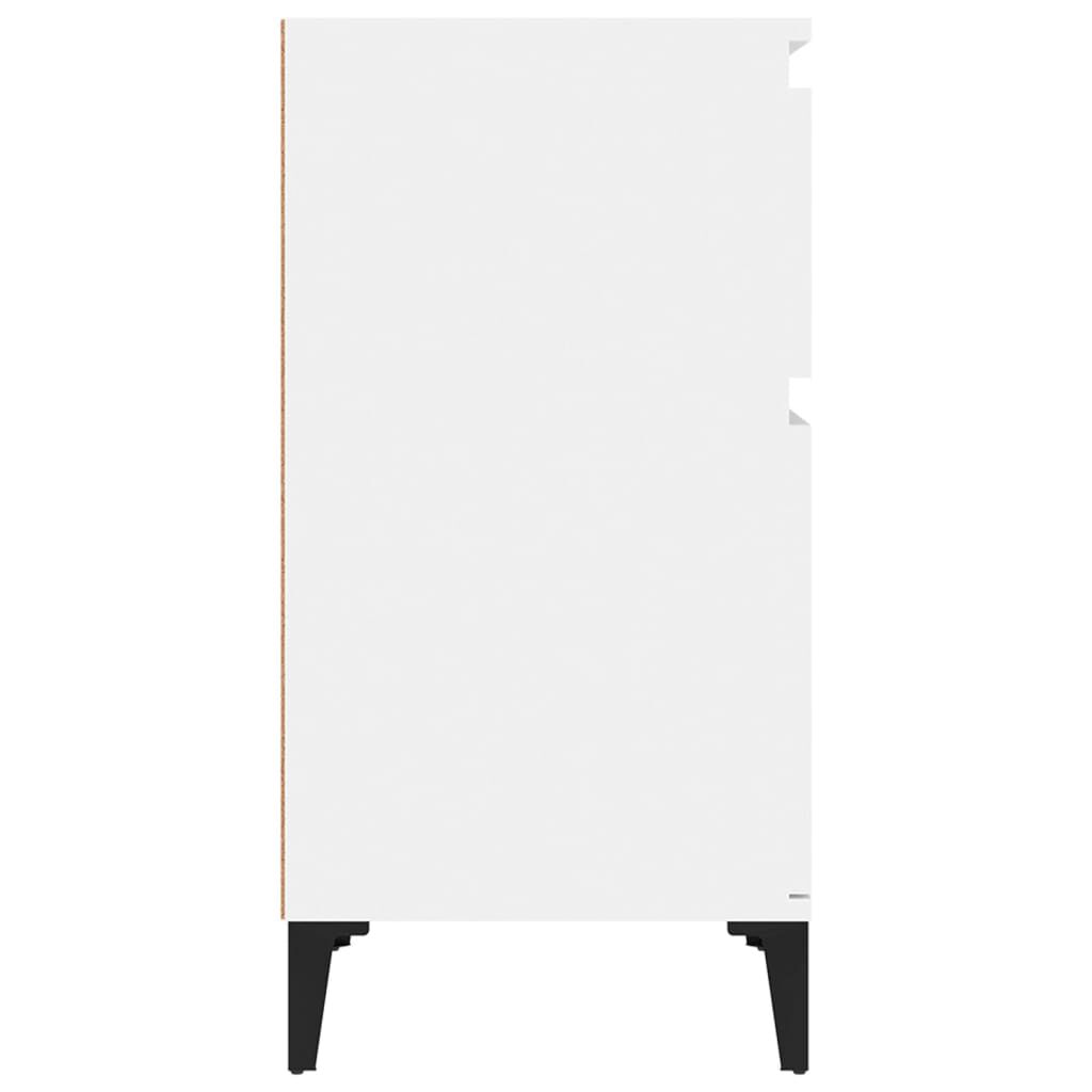 vidaXL Κομοδίνα 2 τεμ. Γυαλιστερό Λευκό 40x35x70 εκ.