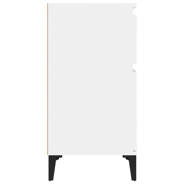 vidaXL Κομοδίνα 2 τεμ. Γυαλιστερό Λευκό 40x35x70 εκ.