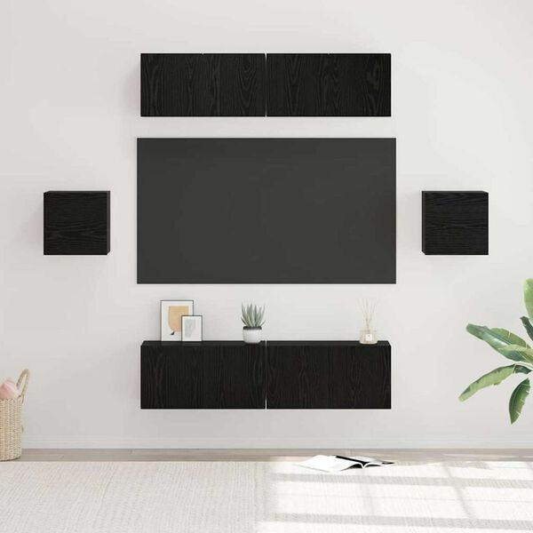 vidaXL &Sigma;&epsilon;&tau; &epsilon;&pi;ί&pi;&lambda;&omicron;&upsilon; &tau;&eta;&lambda;&epsilon;ό&rho;&alpha;&sigma;&eta;&sigmaf; 6 pcs &Mu;&alpha;ύ&rho;&eta; &delta;&rho;&upsilon;&sigmaf; &Epsilon;&pi;&epsilon;&xi;&epsilon;&rho;&gamma;&alpha;&sigma;&mu;έ&nu;&omicron; &xi;ύ&lambda;&omicron;