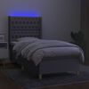 vidaXL &Kappa;&rho;&epsilon;&beta;ά&tau;&iota; Boxspring &mu;&epsilon; &Sigma;&tau;&rho;ώ&mu;&alpha; & LED &Alpha;&nu;.&Gamma;&kappa;&rho;&iota; 100x200&epsilon;&kappa;. &Upsilon;&phi;&alpha;&sigma;&mu;ά&tau;&iota;&nu;&omicron;