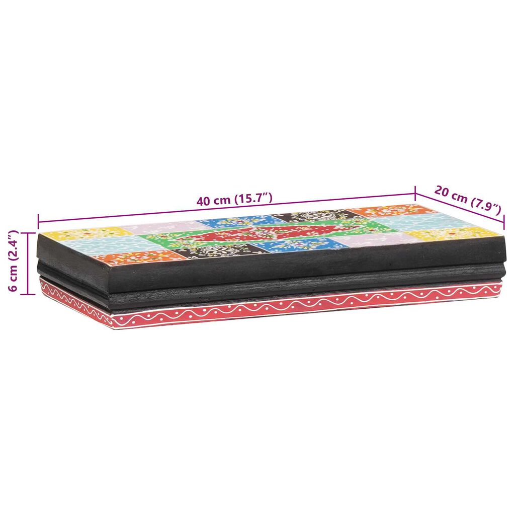vidaXL Ράφια Τοίχου 2 τεμ 40x20x6 εκ. Στρατιωτικό Ξύλο Μάγκο