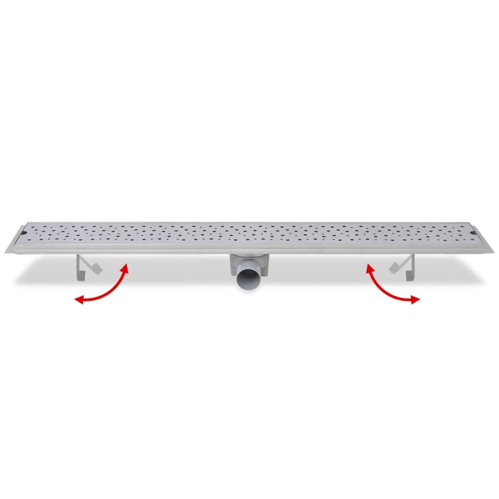 vidaXL Σιφόνι Ντουζιέρας Γραμμικό Φυσαλίδες 930x140 χιλ. Ανοξ. Ατσάλι