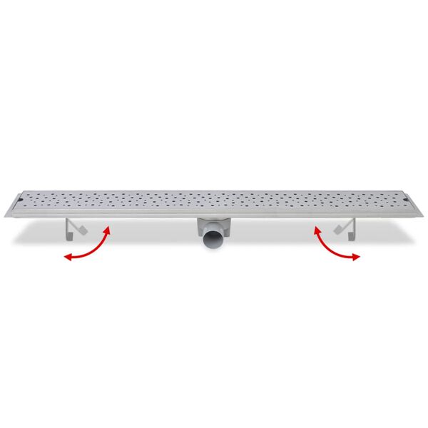 vidaXL Σιφόνι Ντουζιέρας Γραμμικό Φυσαλίδες 930x140 χιλ. Ανοξ. Ατσάλι