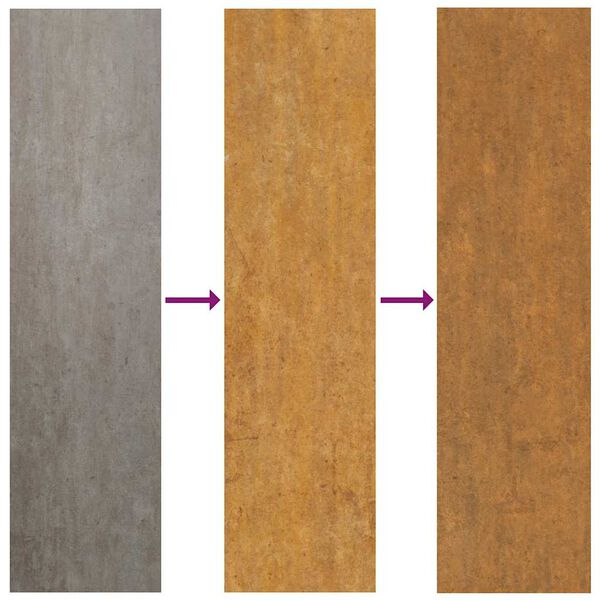 vidaXL Πύλη κήπου 105x205 cm Weathering Steel Trace Design