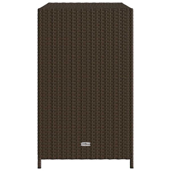 vidaXL Ντουλάπι Αποθήκευσης Κήπου Καφέ 83x45x76 εκ. Συνθετικό Ρατάν