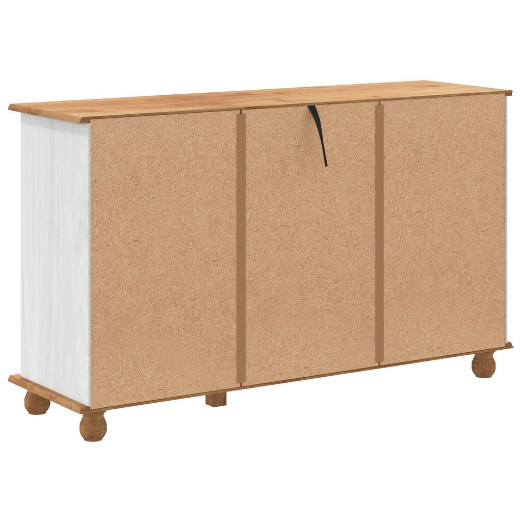 vidaXL Συρταριέρα 'ASKIM' Λευκή 79x40x133.5 cm Στερεό Ξύλο Πεύκου