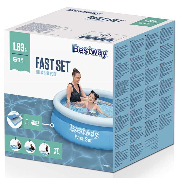 Bestway &Pi;&iota;&sigma;ί&nu;&alpha; &Phi;&omicron;&upsilon;&sigma;&kappa;&omega;&tau;ή &Sigma;&tau;&rho;&omicron;&gamma;&gamma;&upsilon;&lambda;ή Fast Set &Mu;&pi;&lambda;&epsilon; 183 x 51 &epsilon;&kappa;.