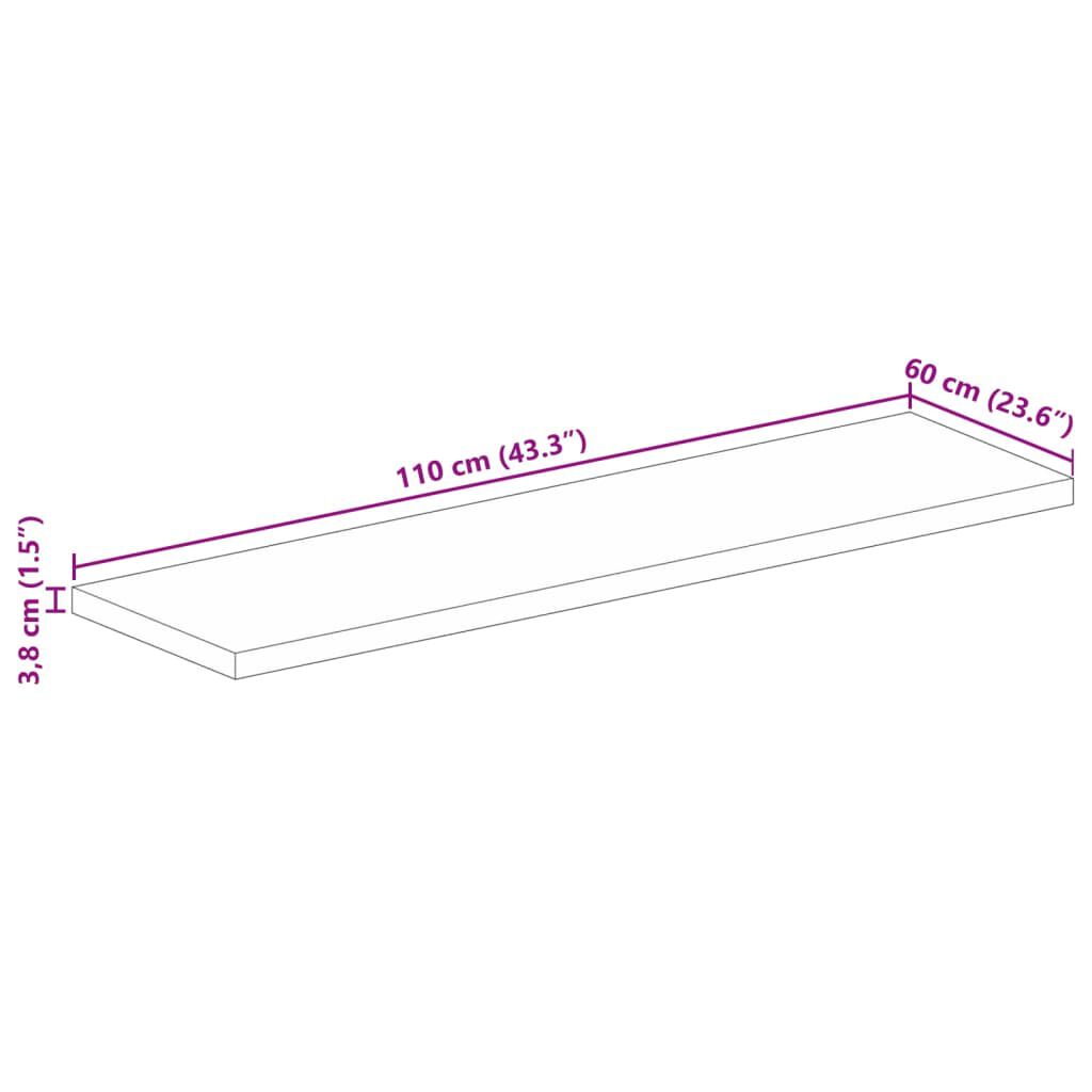 vidaXL Επιφάνεια Τραπεζιού Ορθογώνια 110x60x3,8 εκ. Μασίφ Ξύλο Ακακίας