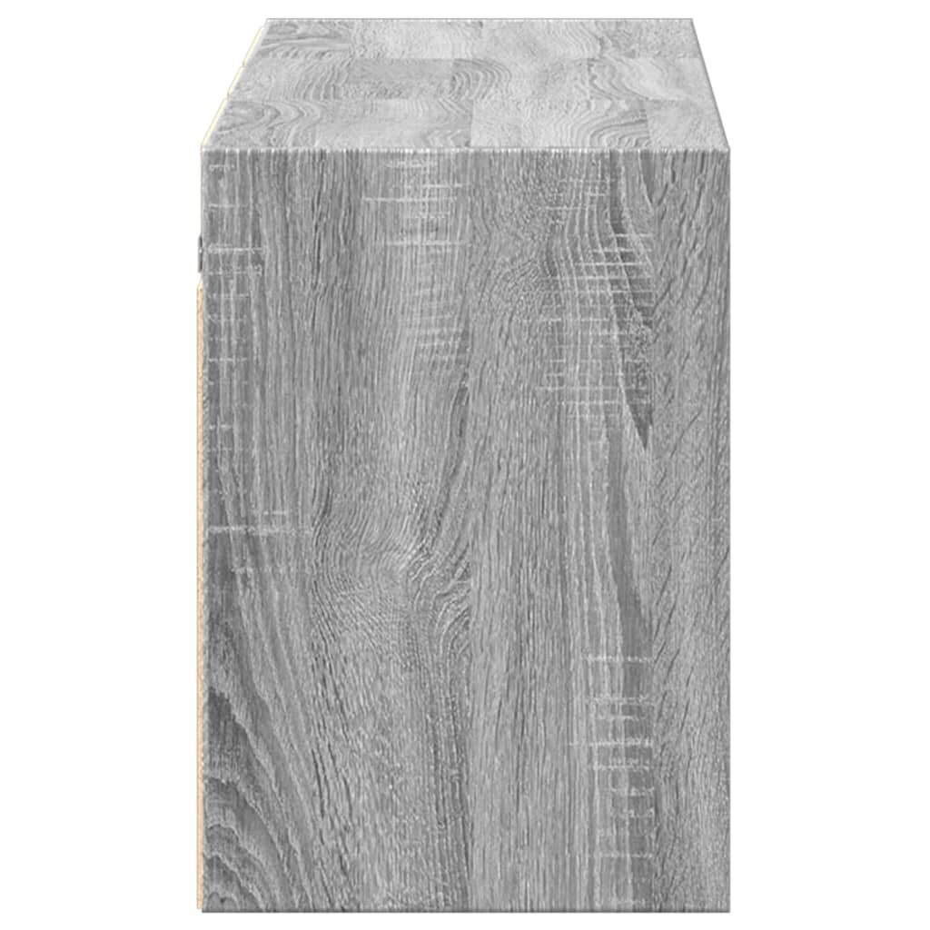 vidaXL Έπιπλο Τοίχου Τηλεόρασης με LED Γκρι Sonoma 130x31x45 εκ.