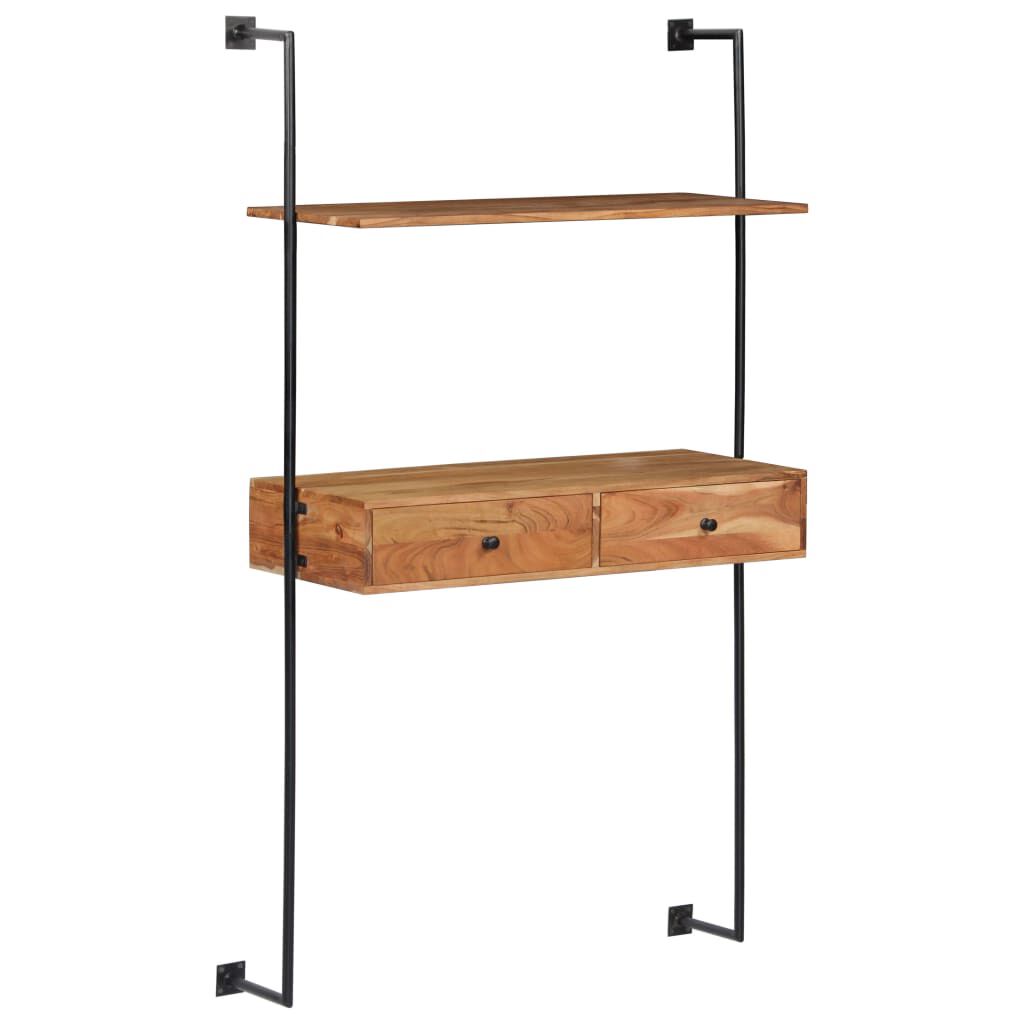 vidaXL Γραφείο Τοίχου 90 x 40 x 170 εκ. από Μασίφ Ξύλο Ακακίας