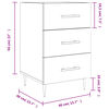 vidaXL Κομοδίνο Sonoma Δρυς 40 x 40 x 66 εκ. από Επεξεργασμένο Ξύλο