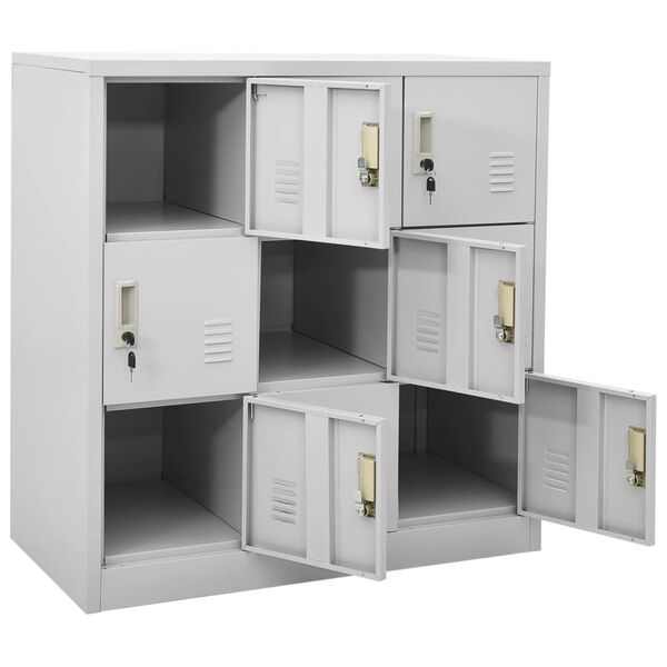 vidaXL Φοριαμοί 5 τεμ. Ανοιχτό Γκρι 90 x 45 x 92,5 εκ. Ατσάλινοι