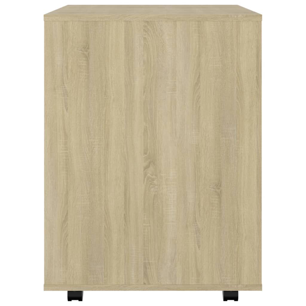 vidaXL Ντουλάπι Τροχήλατο Sonoma Δρυς 60x53x72 εκ. Επεξ. Ξύλο