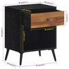 vidaXL Κομοδίνο 40 x 30 x 50 εκ. από Μασίφ Ξύλο Teak