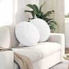 vidaXL Μαξιλάρια καθισμάτων 2 pcs Λευκό Ø50 x 19 εκ ύφασμα