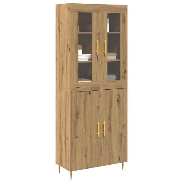 vidaXL Highboard Επιτοίχιο 2 pcs Artisan Oak 69,5 x 34 x 180 εκ.