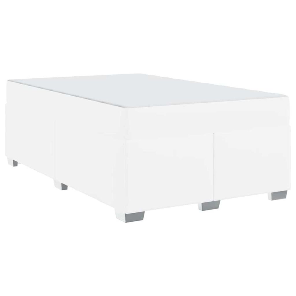 vidaXL Σκελετός Κρεβατιού Άλλο Λευκό 120 x 190 cm Τεχνητό δέρμα