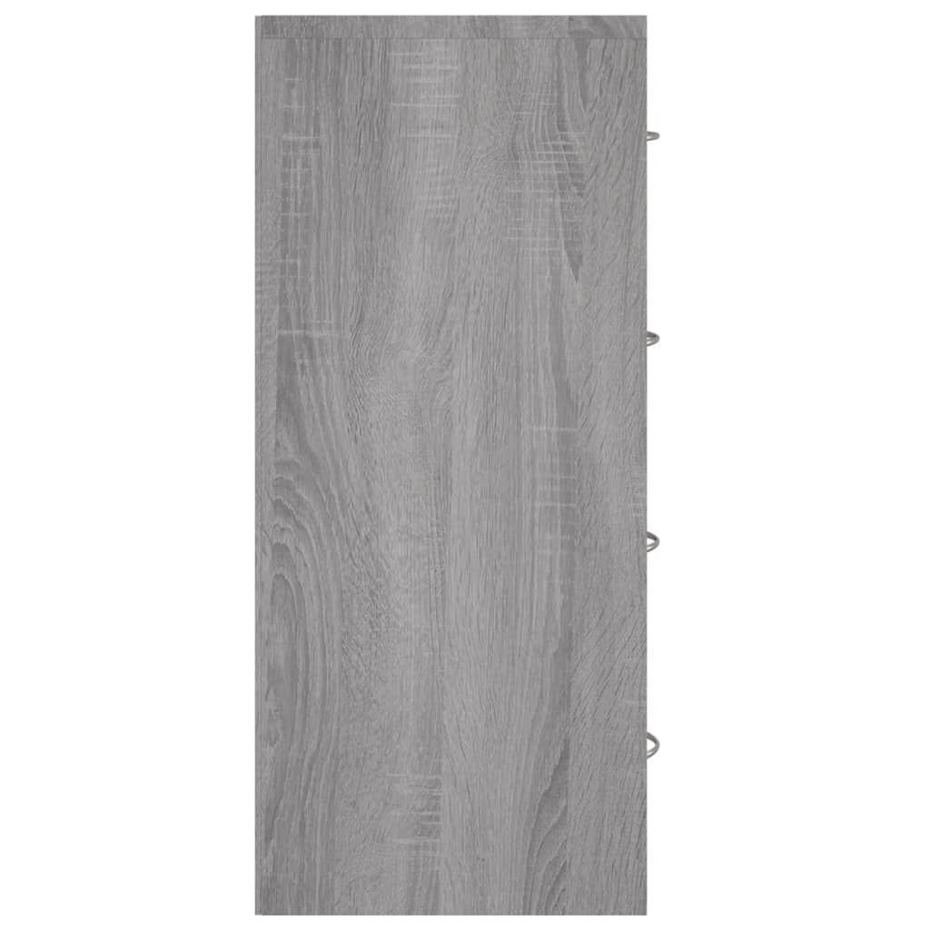 vidaXL Συρταριέρα με 4 Συρτάρια Γκρι Sonoma 60 x 30,5 x 71 εκ.