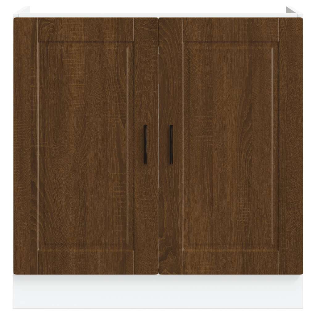 vidaXL Ντουλάπι βάσης νεροχύτη Porto Καφέ Δρυς 80x46x81,5 cm