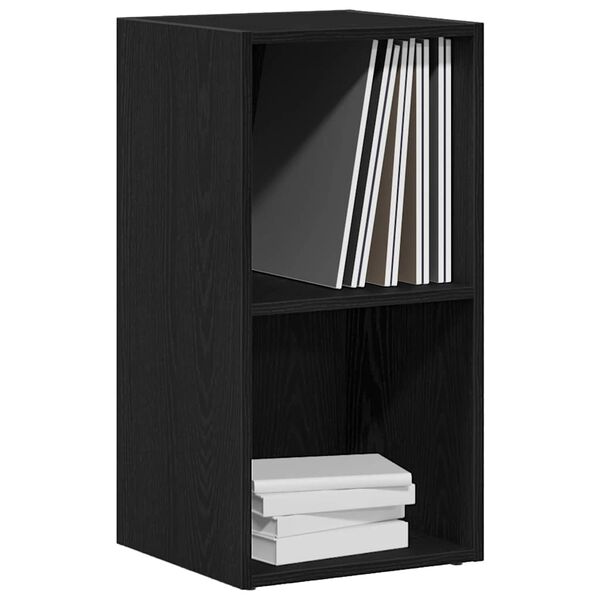 Κουτί αποθήκευσης vidaXL LP Μαύρη βελανιδιά 71x34x36 cm