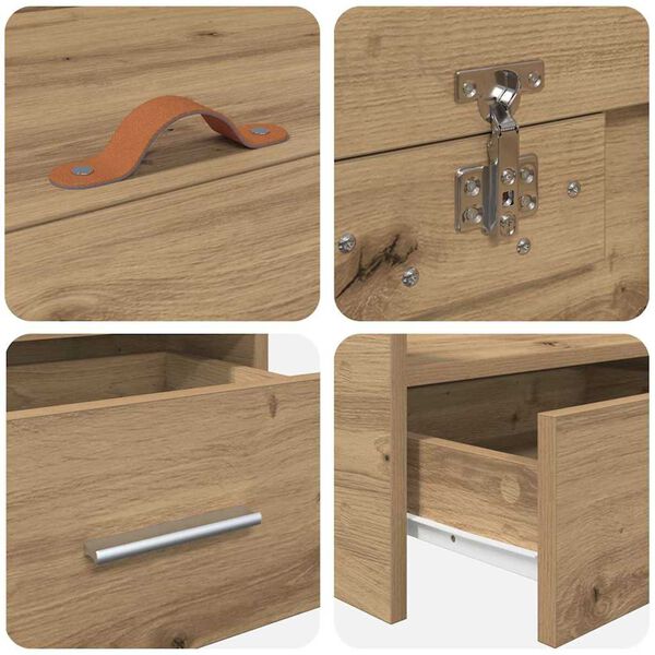 Κρεβάτι με αποθηκευτικό χώρο με κεφαλάρι Artisan Oak 90 x 200 cm