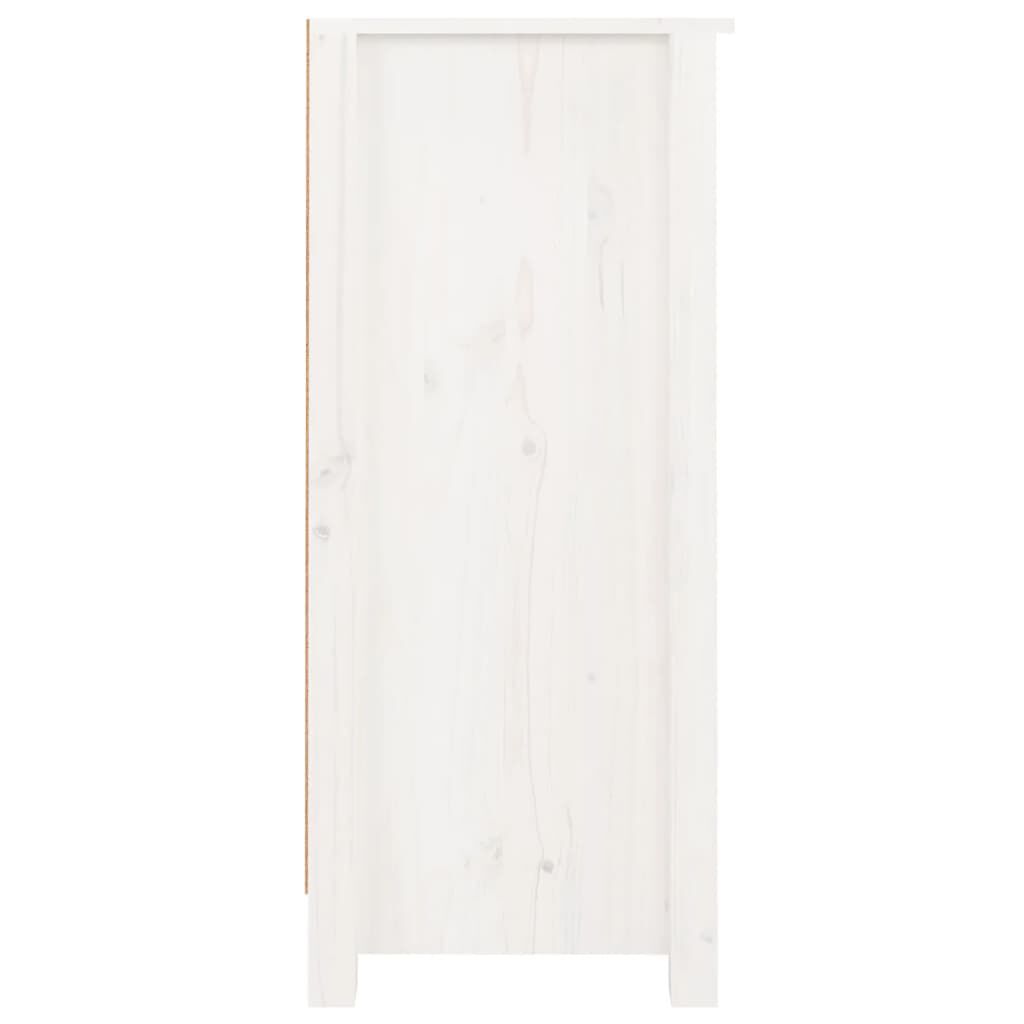 vidaXL Ντουλάπι Λευκό 40x35x80 εκ. από Μασίφ Ξύλο Πεύκου