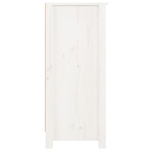 vidaXL Ντουλάπι Λευκό 40x35x80 εκ. από Μασίφ Ξύλο Πεύκου