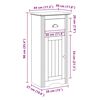 vidaXL Ντουλάπι μπάνιου BODO Λευκό και καφέ 44x30x90 cm