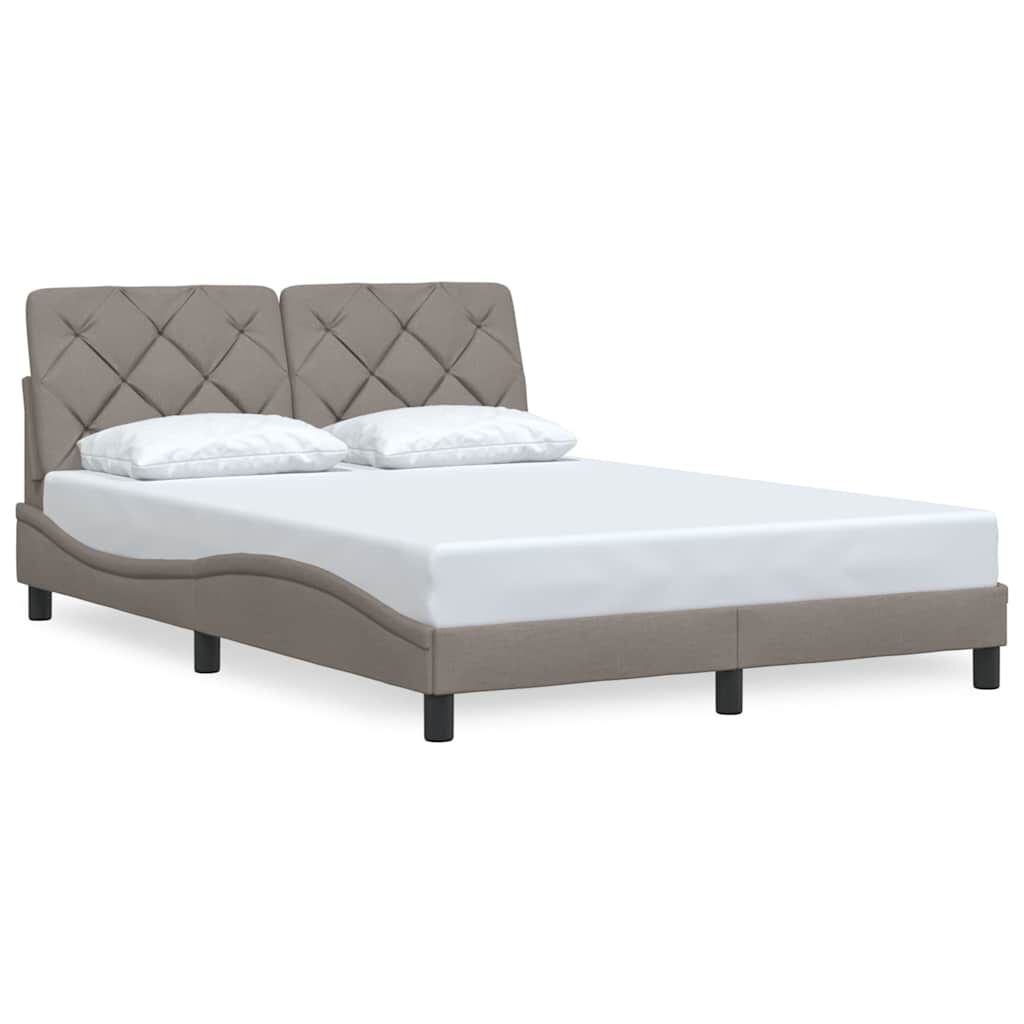 vidaXL Σκελετός Κρεβατιού Χωρίς Στρώμα Taupe 140x200 εκ. Υφασμάτινο