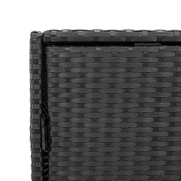 vidaXL Ντουλάπι Αποθήκευσης Κήπου Μαύρο 55x59x69 εκ. Συνθετικό Ρατάν