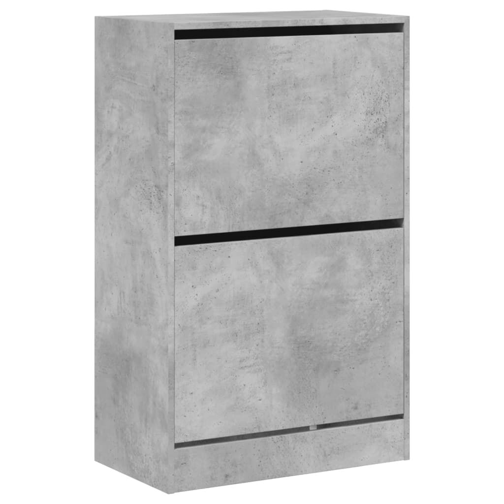 vidaXL Παπουτσοθήκη Γκρι Σκυροδέματος 60x34x96,5εκ. Επεξεργασμένο Ξύλο