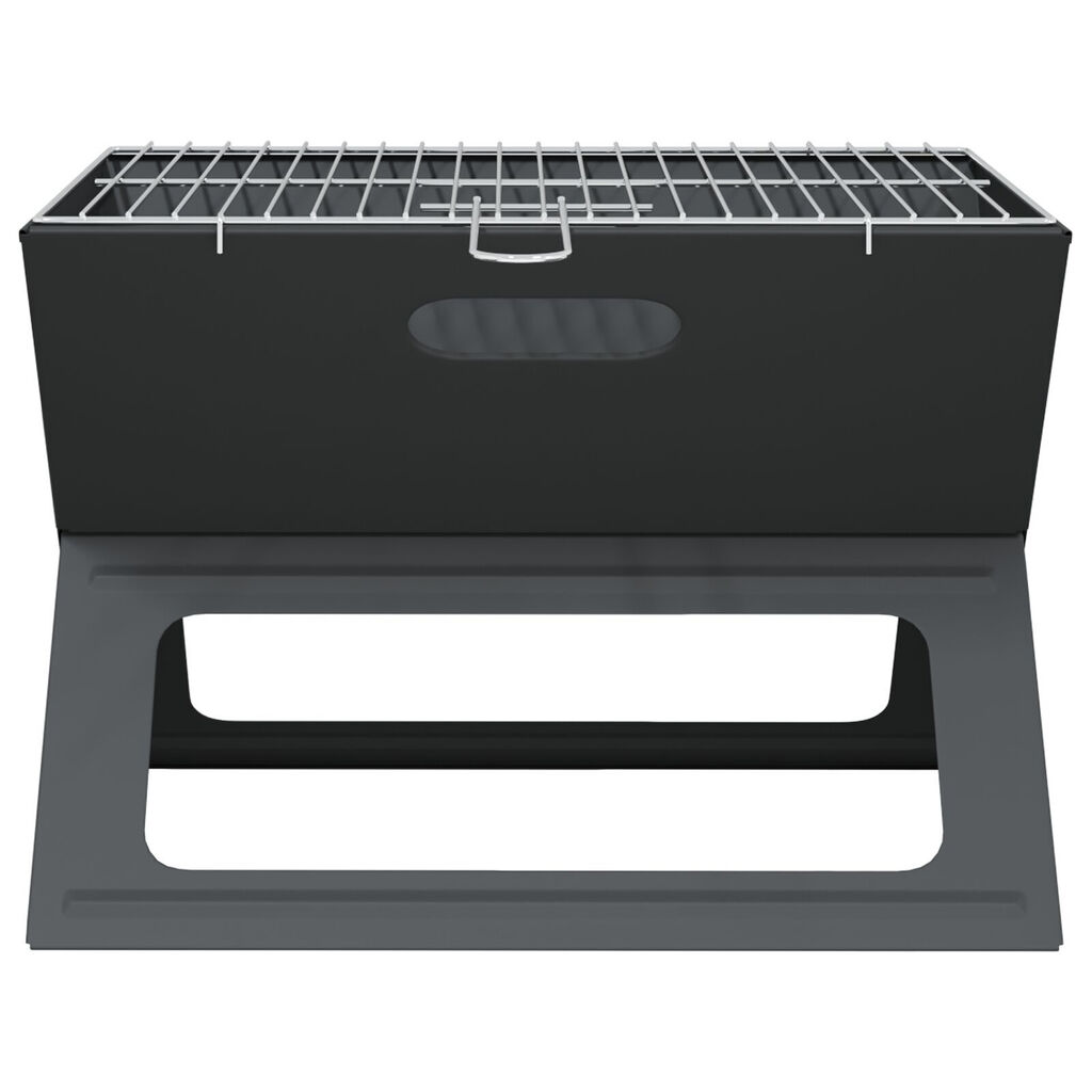 vidaXL Γκριλ BBQ Κάρβουνου - Αναδιπλούμενο, Μαύρο, 46x30x31 εκ, Κατασκευασμένο από Ατσάλι