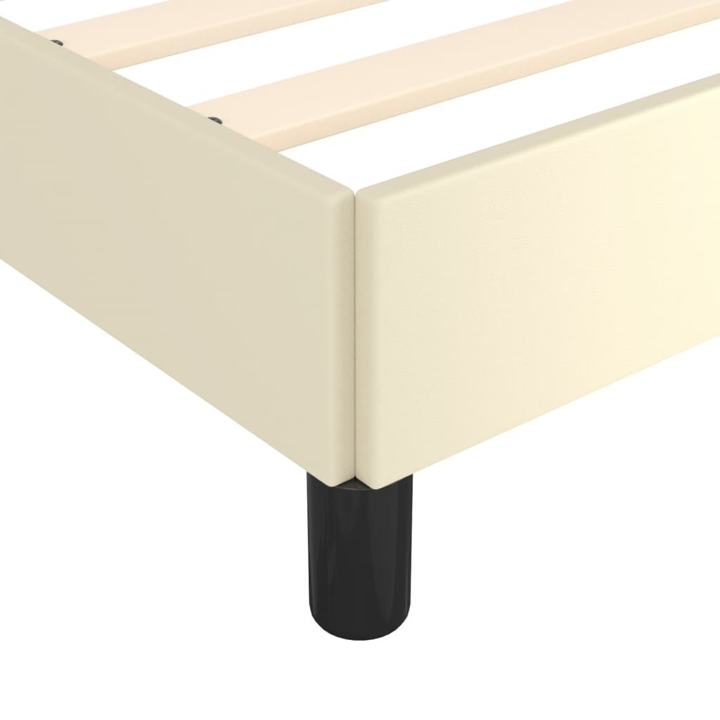 vidaXL Πλαίσιο Κρεβατιού Κρεμ 180x200 εκ. από Συνθετικό Δέρμα