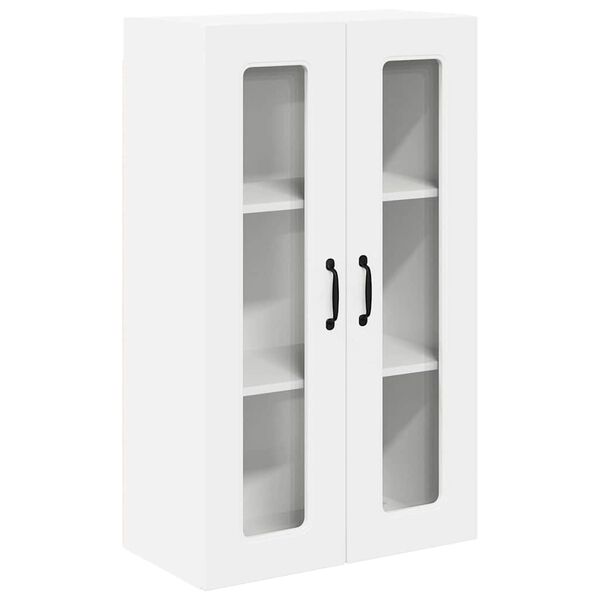 vidaXL Κρεμαστό ντουλάπι κουζίνας με ράφι Λευκό 60 x 31 x 100 εκ.