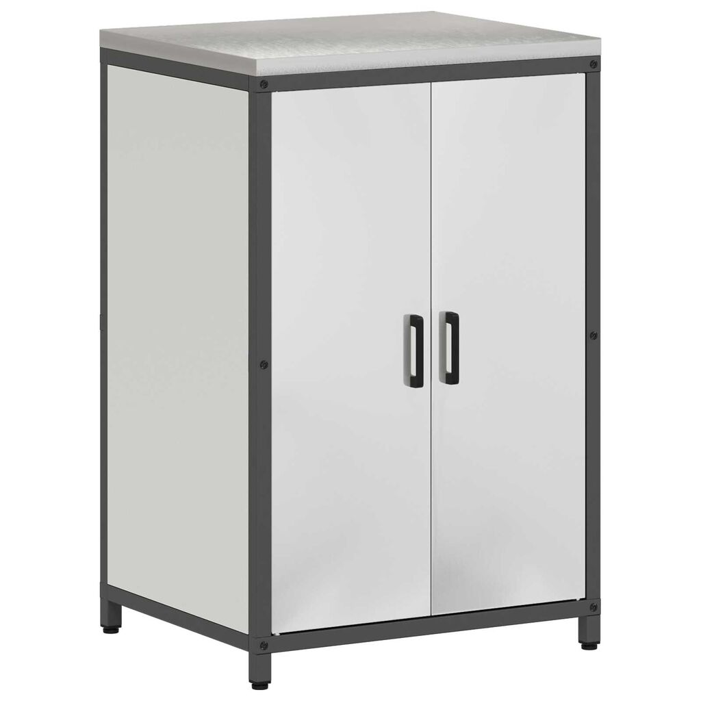 vidaXL Σετ Αποθήκευσης Κουζίνας με ράφι 3 pcs Ασημί 210 x 50 x 92 εκ