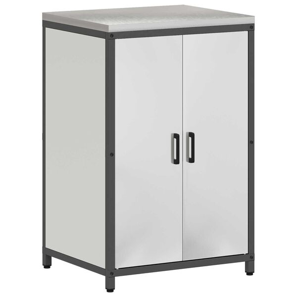 vidaXL Σετ Αποθήκευσης Κουζίνας με ράφι 3 pcs Ασημί 210 x 50 x 92 εκ