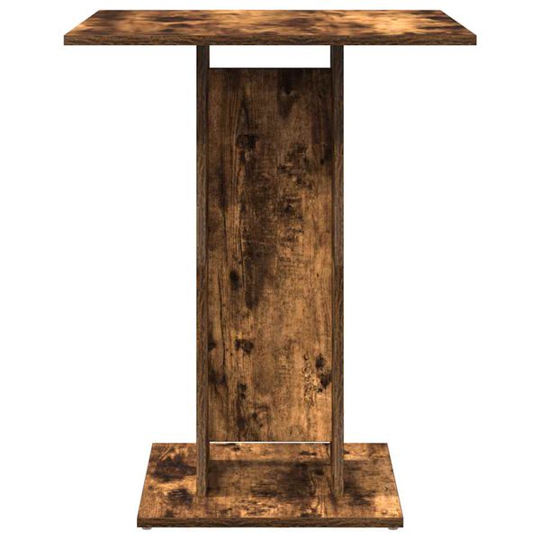 vidaXL Τραπέζι Bistro Καπνιστή Δρυς 60x60x75 εκ από Επεξεργασμένο Ξύλο