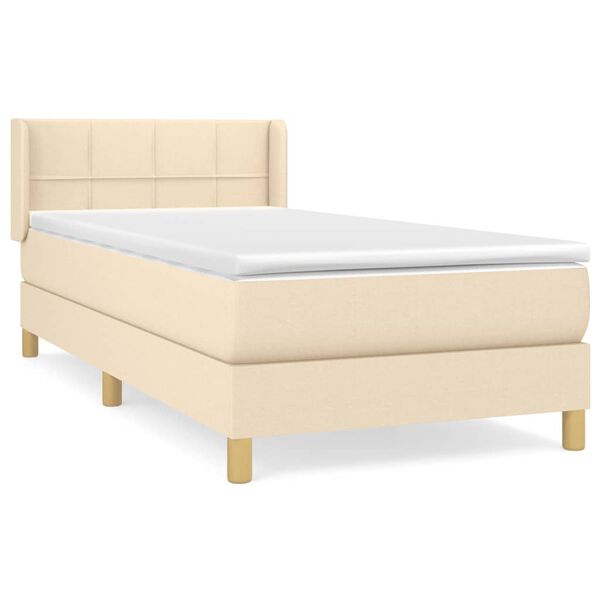 vidaXL &Kappa;&rho;&epsilon;&beta;ά&tau;&iota; Boxspring &mu;&epsilon; &Sigma;&tau;&rho;ώ&mu;&alpha; &Kappa;&rho;&epsilon;&mu; 80 x 200 &epsilon;&kappa;. &Upsilon;&phi;&alpha;&sigma;&mu;ά&tau;&iota;&nu;&omicron;