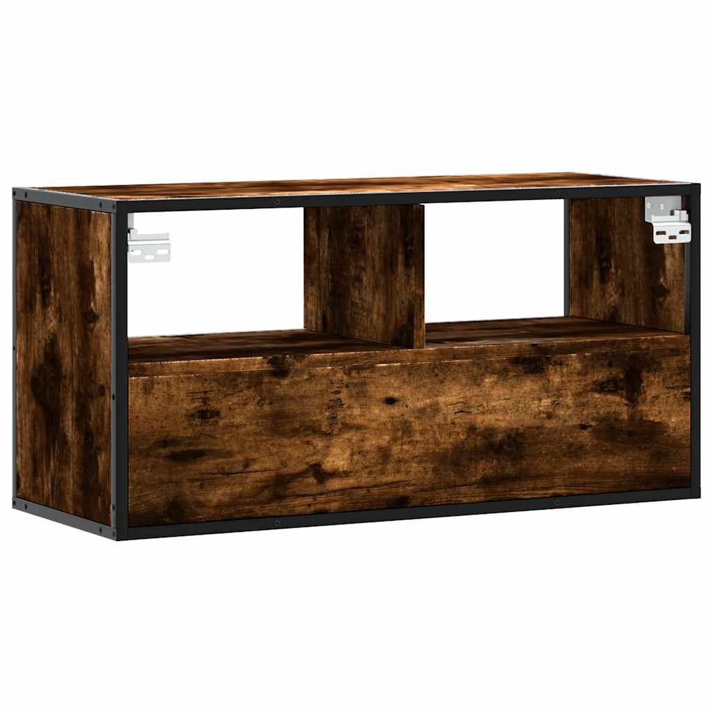 vidaXL Έπιπλο Τηλεόρασης Καπνιστή Δρυς 80x31x39,5 εκ Επεξ.Ξύλο/Μέταλλο