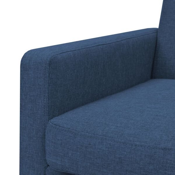 vidaXL Πολυθρόνα Μπλε από Ατσάλι και Ύφασμα