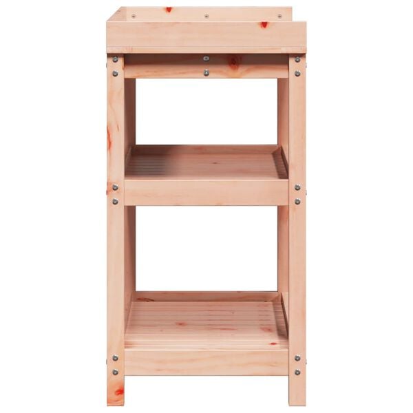 vidaXL Τραπέζι Κηπουρικής με Ράφια 82,5x45x86,5 εκ. Μασίφ Ψευδότσουγκα