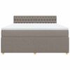 vidaXL &Kappa;&rho;&epsilon;&beta;ά&tau;&iota; Boxspring &mu;&epsilon; &Sigma;&tau;&rho;ώ&mu;&alpha; Taupe 180x200 &epsilon;&kappa;. &Upsilon;&phi;&alpha;&sigma;&mu;ά&tau;&iota;&nu;&omicron;