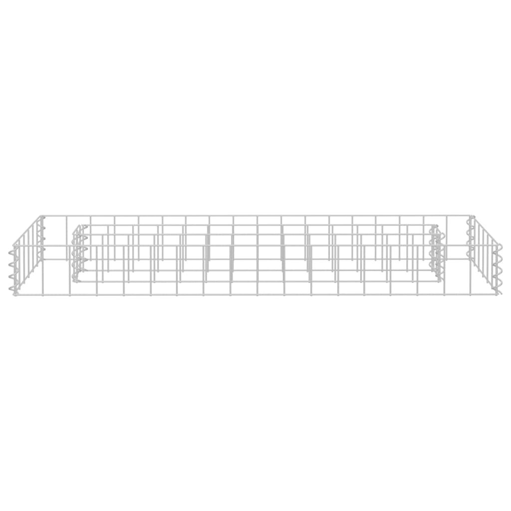 vidaXL Συρματοκιβώτιο-Γλάστρα Υπερυψωμένη 90x30x10 εκ. Γαλβ. Χάλυβας