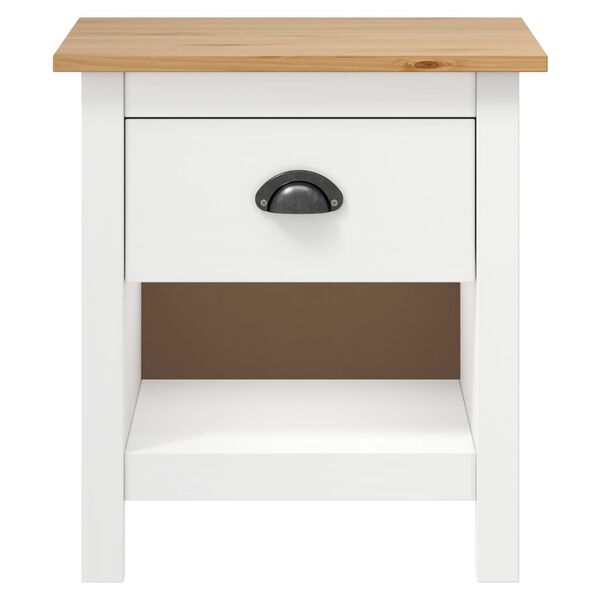 vidaXL Κομοδίνα Hill 2 Τεμ. 46 x 35 x 49,5 εκ. από Μασίφ Ξύλο Πεύκου