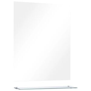 vidaXL Καθρέφτης Τοίχου με Ράφι 50 x 60 εκ. από Ψημένο Γυαλί