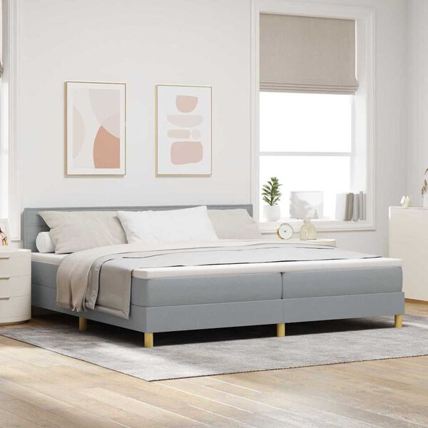 vidaXL &Kappa;&rho;&epsilon;&beta;ά&tau;&iota; box spring &mu;&epsilon; &sigma;&tau;&rho;ώ&mu;&alpha; &Alpha;&nu;&omicron;&iota;&chi;&tau;ό &gamma;&kappa;&rho;&iota; 200 x 200 cm ύ&phi;&alpha;&sigma;&mu;&alpha;