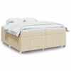 vidaXL &Kappa;&rho;&epsilon;&beta;ά&tau;&iota; Boxspring &mu;&epsilon; &Sigma;&tau;&rho;ώ&mu;&alpha; &Kappa;&rho;&epsilon;&mu; 200x200 &epsilon;&kappa;. &Upsilon;&phi;&alpha;&sigma;&mu;ά&tau;&iota;&nu;&omicron;